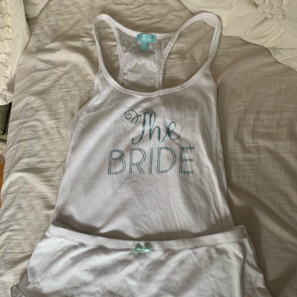 White Betsey Johnson Bride Pajama Set